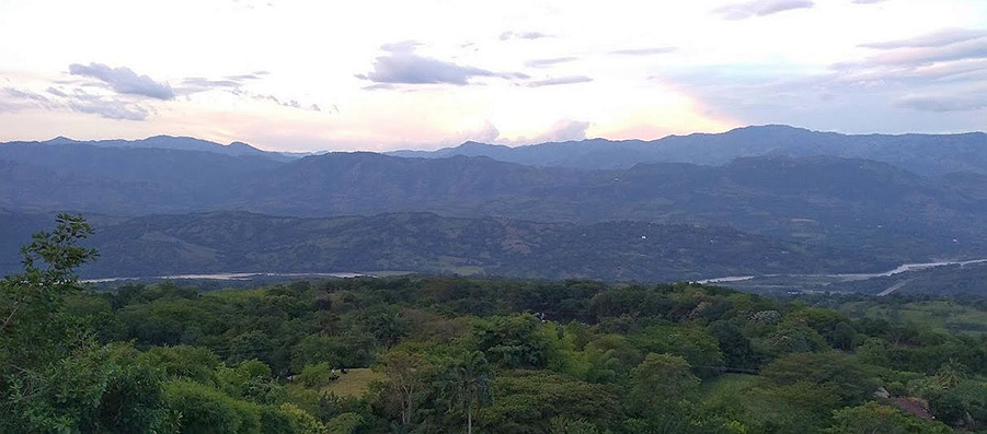 View on central mountain chain Colombia